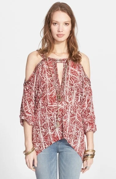 Free People Good Morning Embellished Tunic Top
