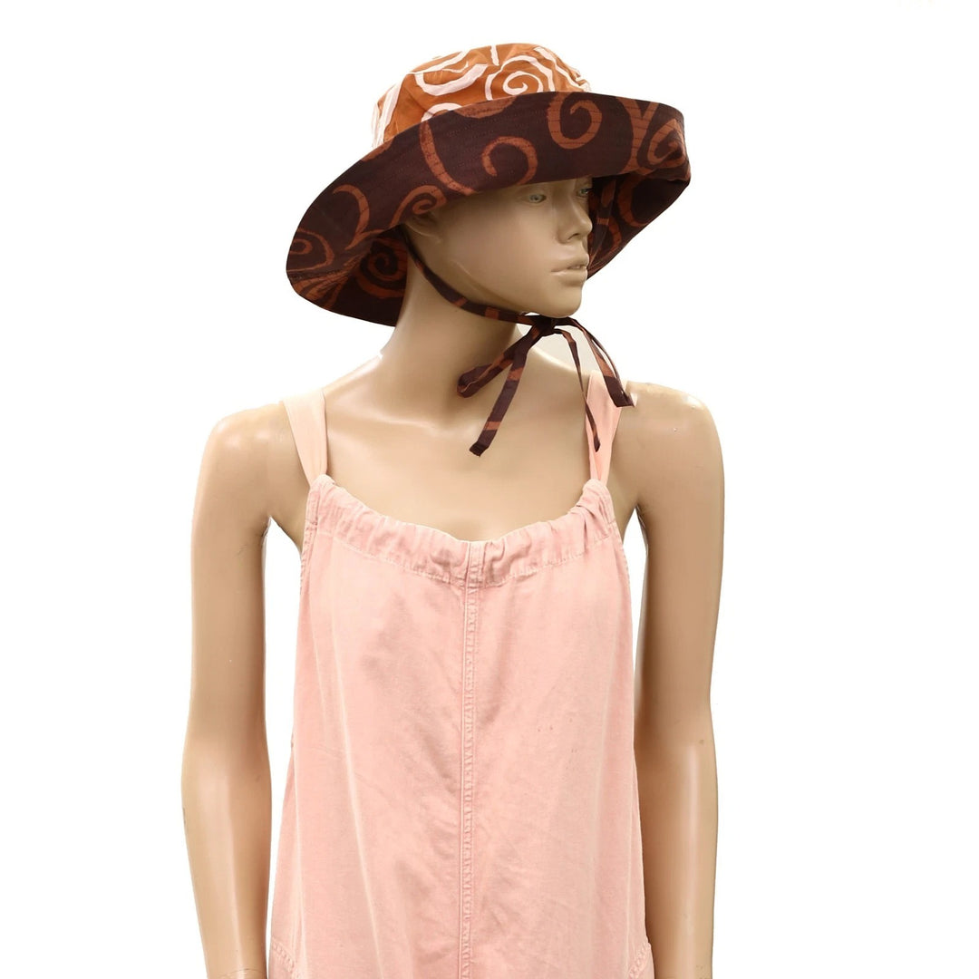 Damson Madder Reversible Sunhat Mixed Swirl Hat Two-in-one Print Logo