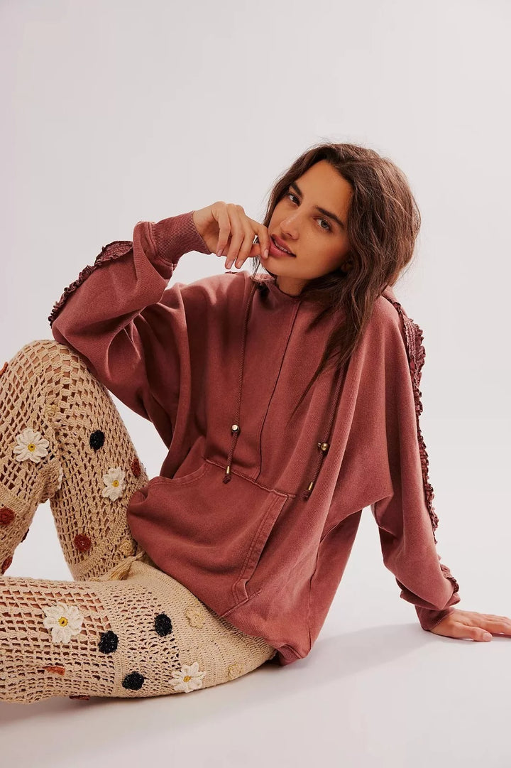 Free People XOXO Hoodie Sweatshirt Top