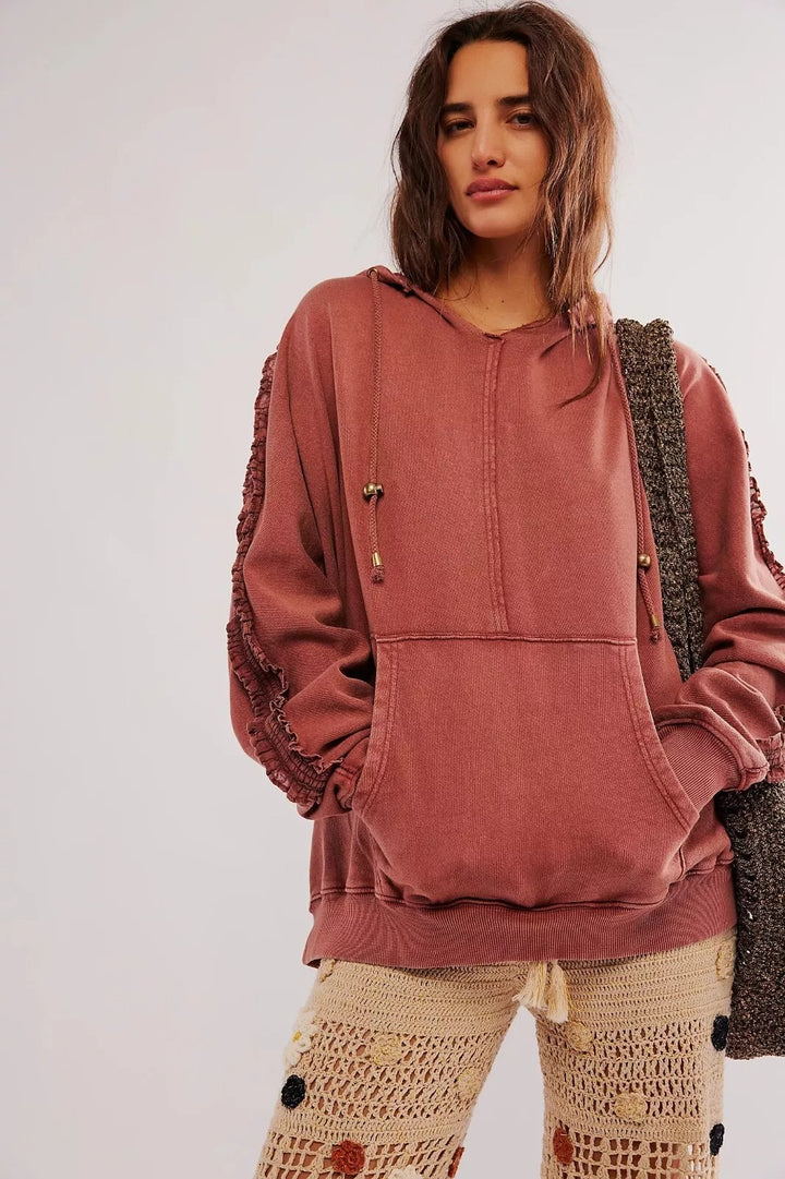 Free People XOXO Hoodie Sweatshirt Top