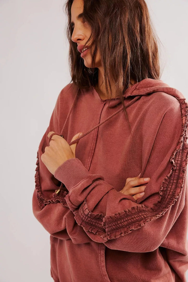 Free People XOXO Hoodie Sweatshirt Top