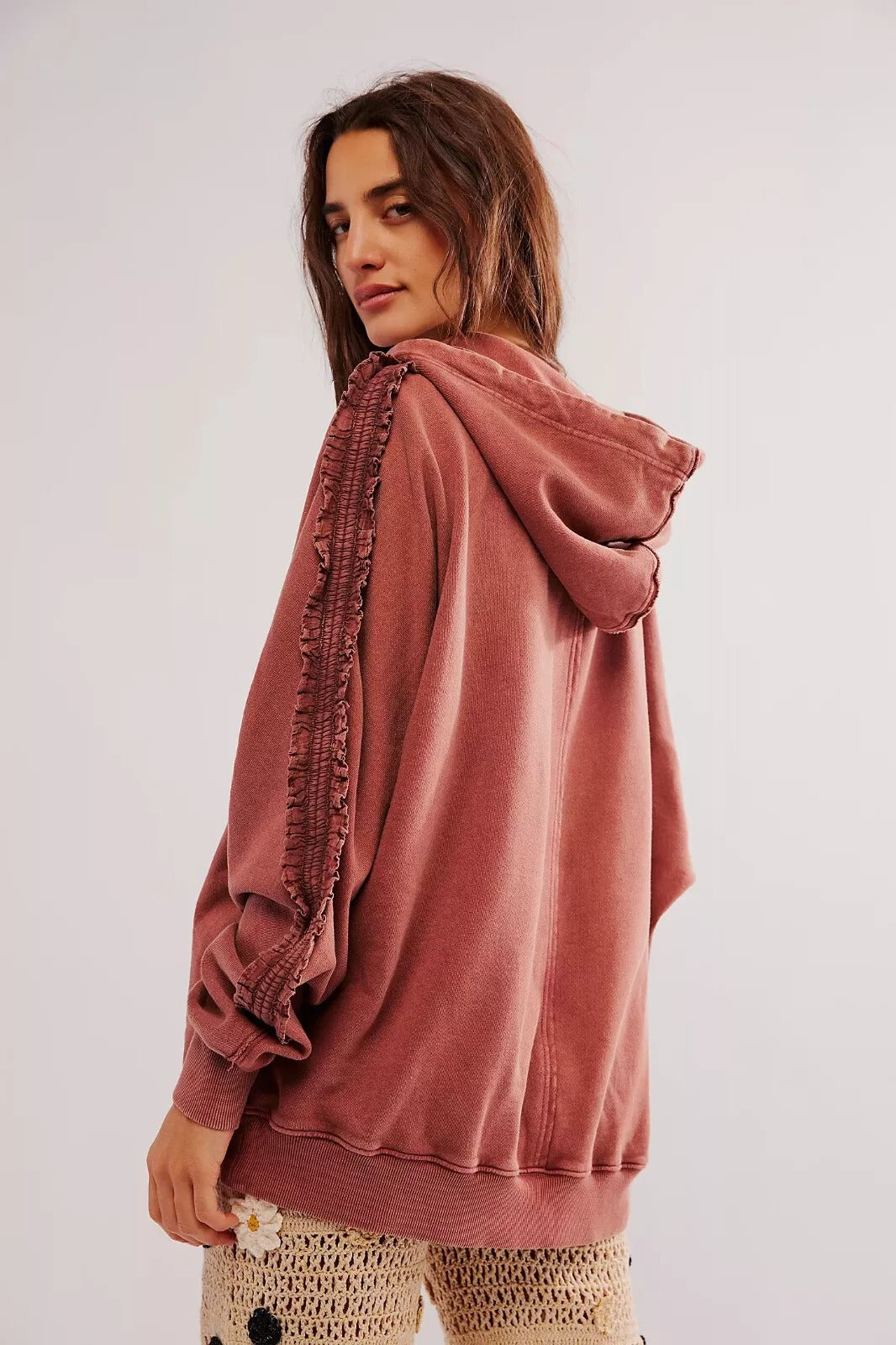 Free People XOXO Hoodie Sweatshirt Top