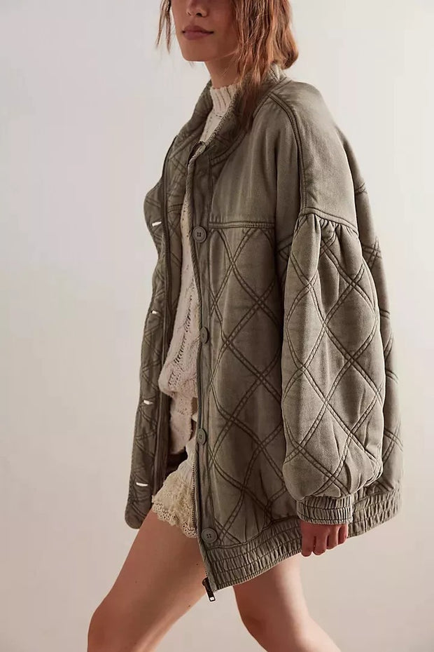 Free People Juno Quilted Jacket Top