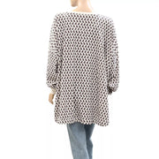 By Anthropologie Long-Sleeve Waffle Knit Pyjama Tunic Top