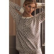 By Anthropologie Long-Sleeve Waffle Knit Pyjama Tunic Top