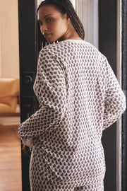 By Anthropologie Long-Sleeve Waffle Knit Pyjama Tunic Top