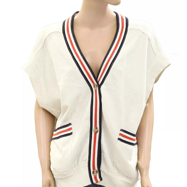 Free People We The Free Striped Vest Top Sweatshirt