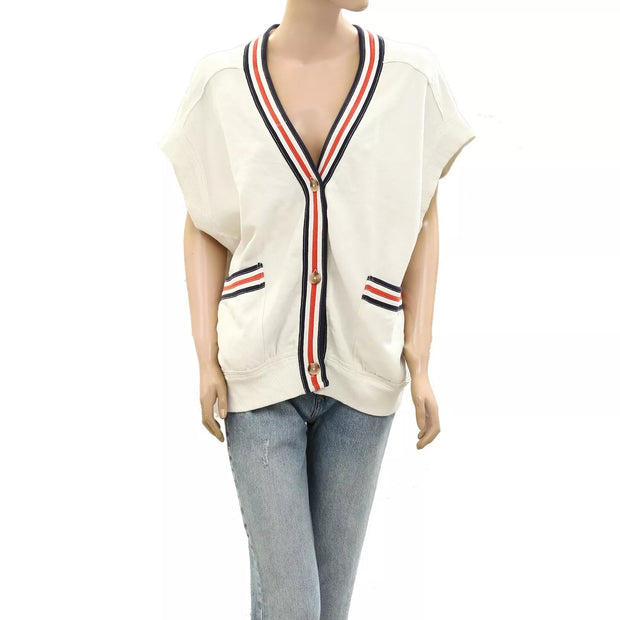 Free People We The Free Striped Vest Top Sweatshirt