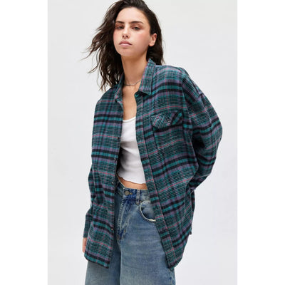 BDG Urban Outfitters Dani Flannel Shirt Tunic Top