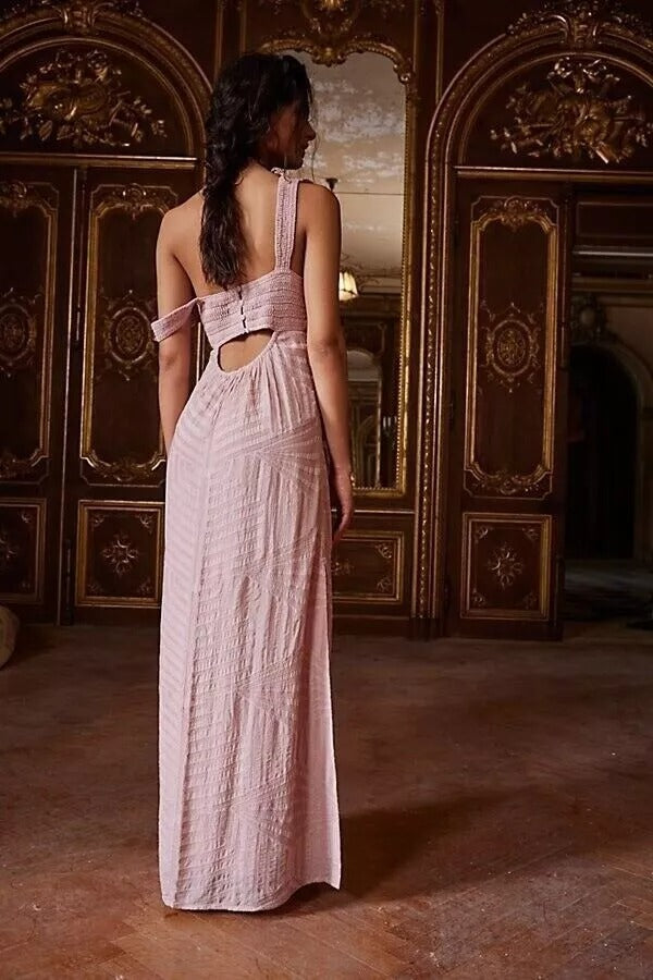 free people brown and pink dress NEW FREE PEOPLE GIZELLE Luxe Suede Midi Dress Dusty Rose Pink Size 0