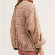 Free People Dolman Quilted Knit Jacket Top