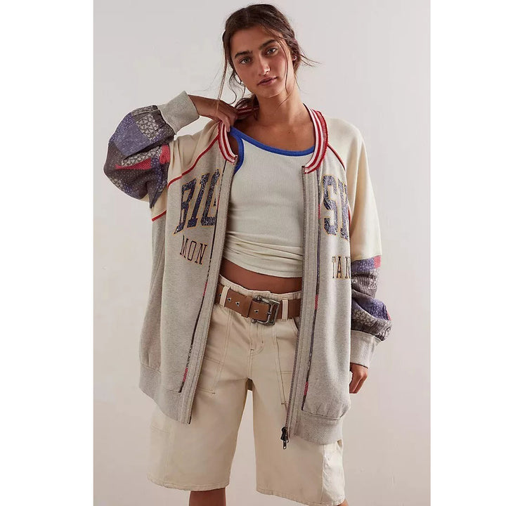 Free People We The Free Stars+Stripes Bomber Jacket Top