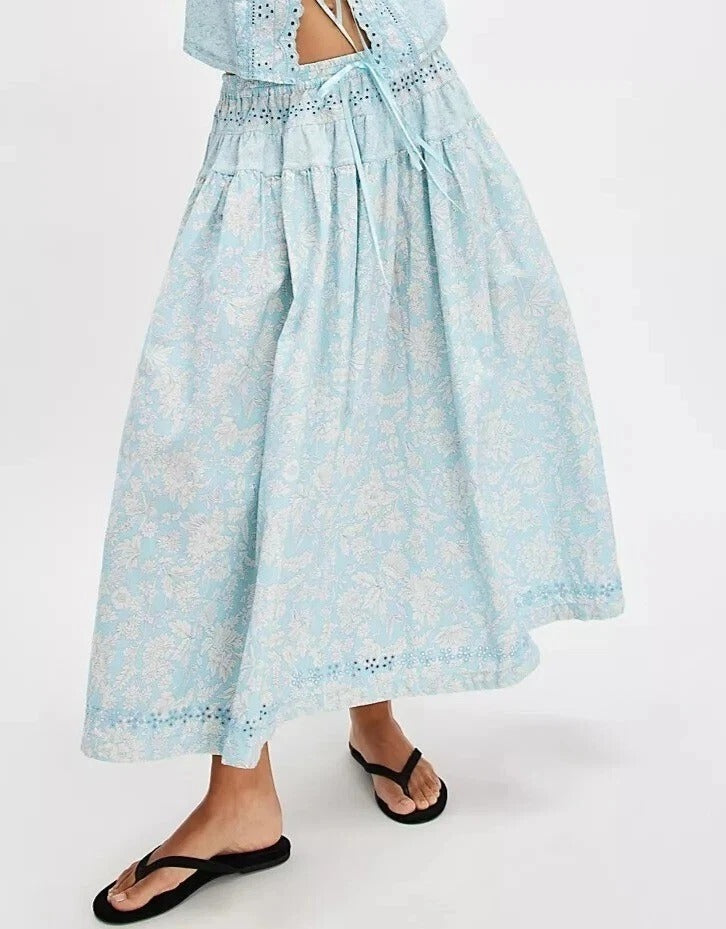 Free People Gesibelle Printed Maxi Skirt