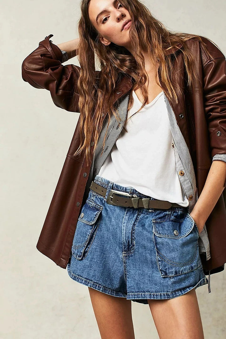 Free People We The Free Lady Luck Paperbag Shorts