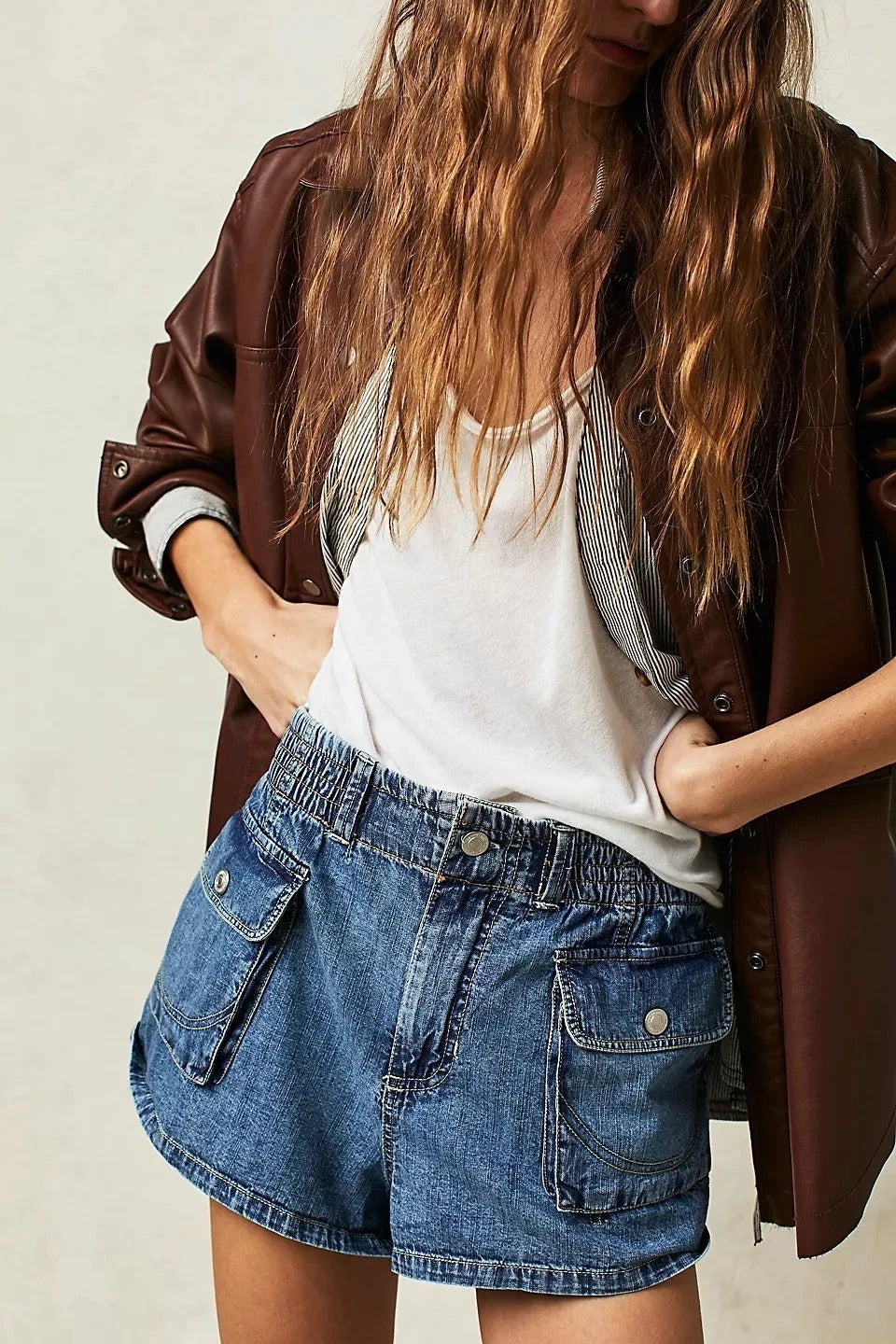 Free People We The Free Lady Luck Paperbag Shorts