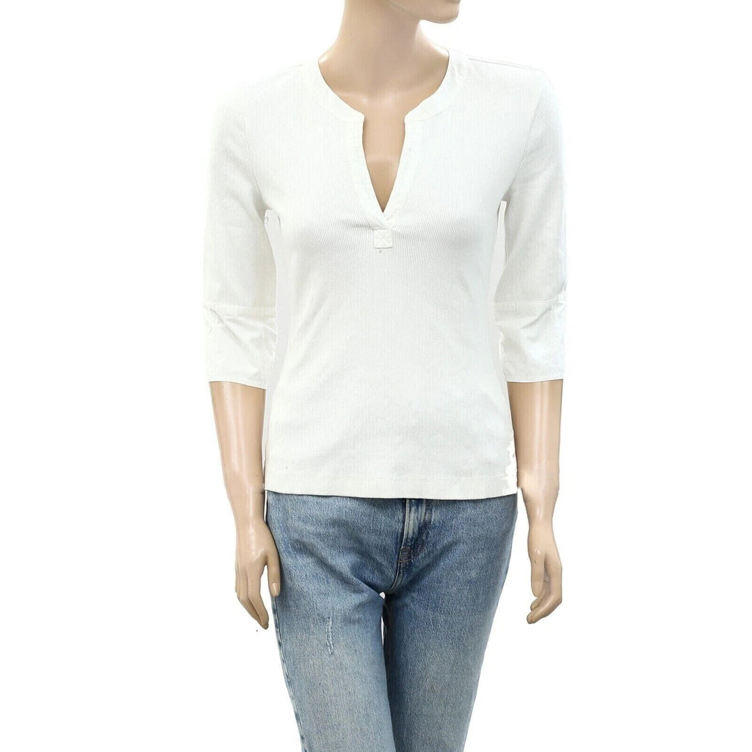 Maeve Anthropologie Cuffed Popover Shirt Blouse Top