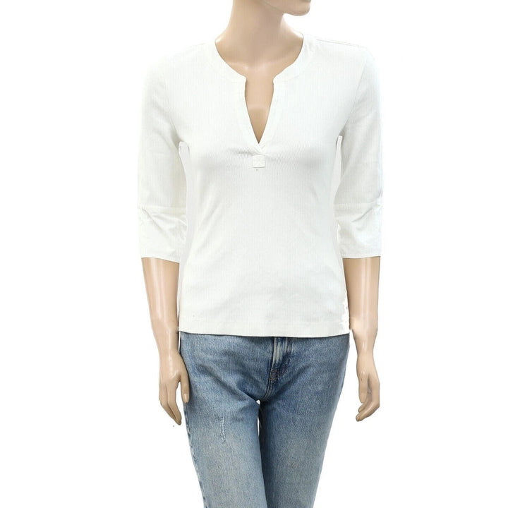 Maeve Anthropologie Cuffed Popover Shirt Blouse Top