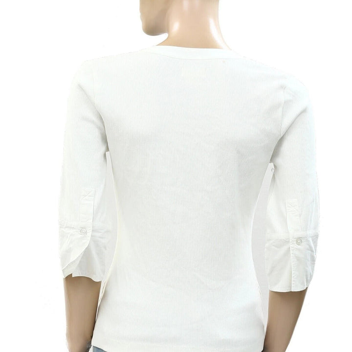 Maeve Anthropologie Cuffed Popover Shirt Blouse Top