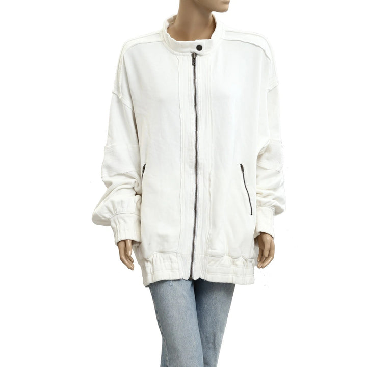 Free People Lou Moto Zip Jacket Top