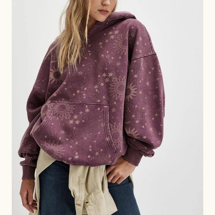 Free People We The Free It's A Vibe Print Hoodie Top