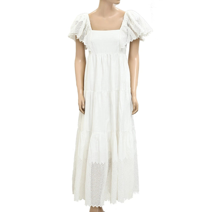 The Great Eyelet Hummingbird Midi Dress