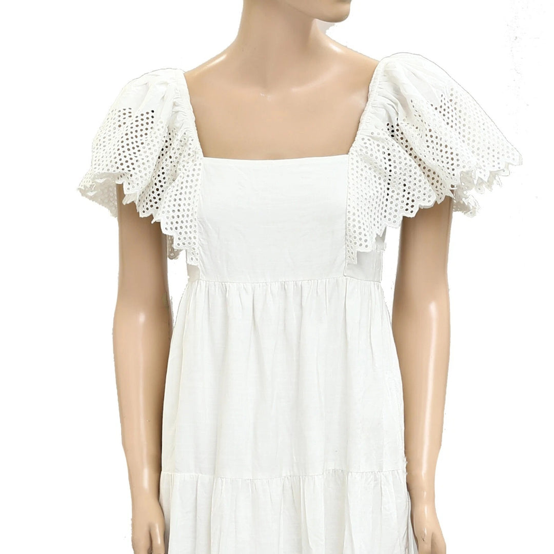 The Great Eyelet Hummingbird Midi Dress