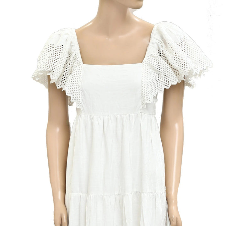 The Great Eyelet Hummingbird Midi Dress