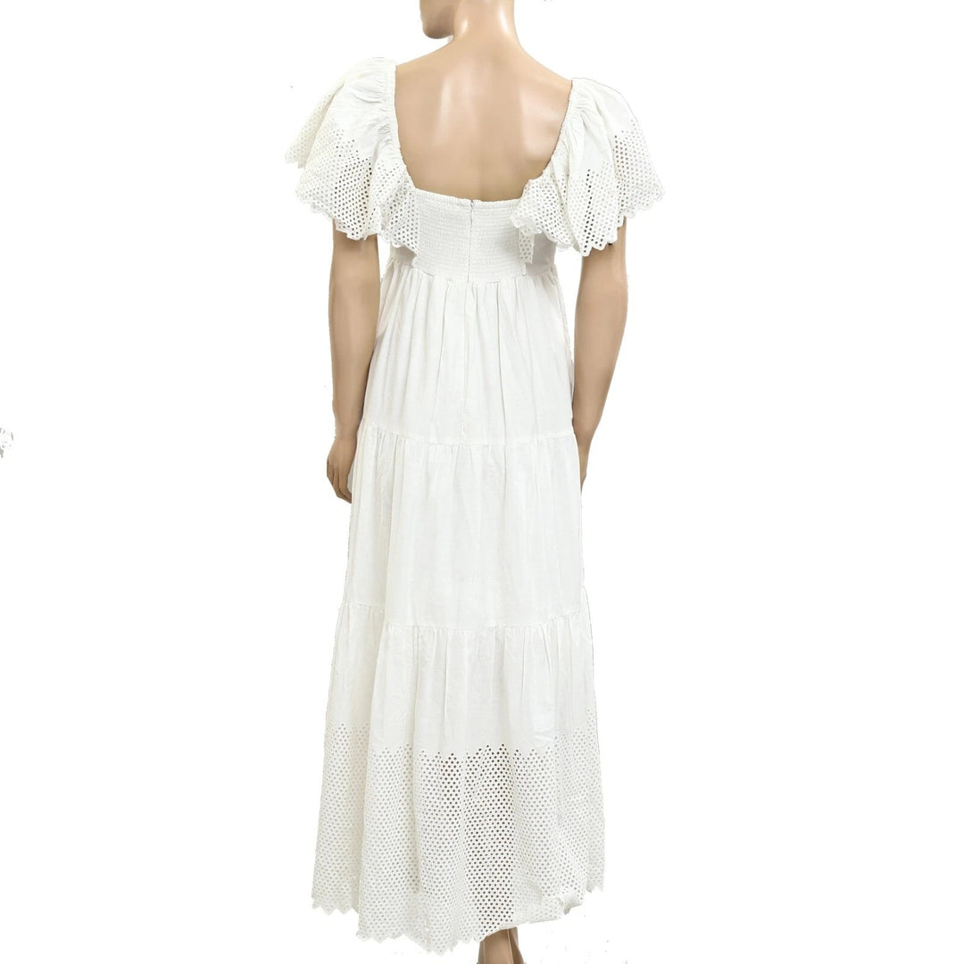 The Great Eyelet Hummingbird Midi Dress