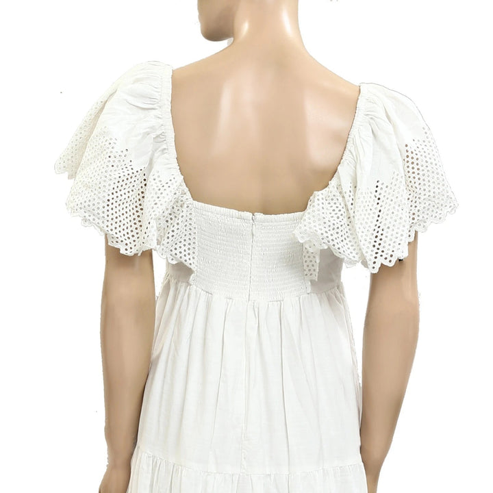 The Great Eyelet Hummingbird Midi Dress