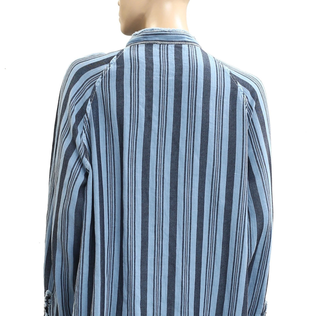 Free People We The Free Summer Daydream Stripe Buttondown Shirt Top S