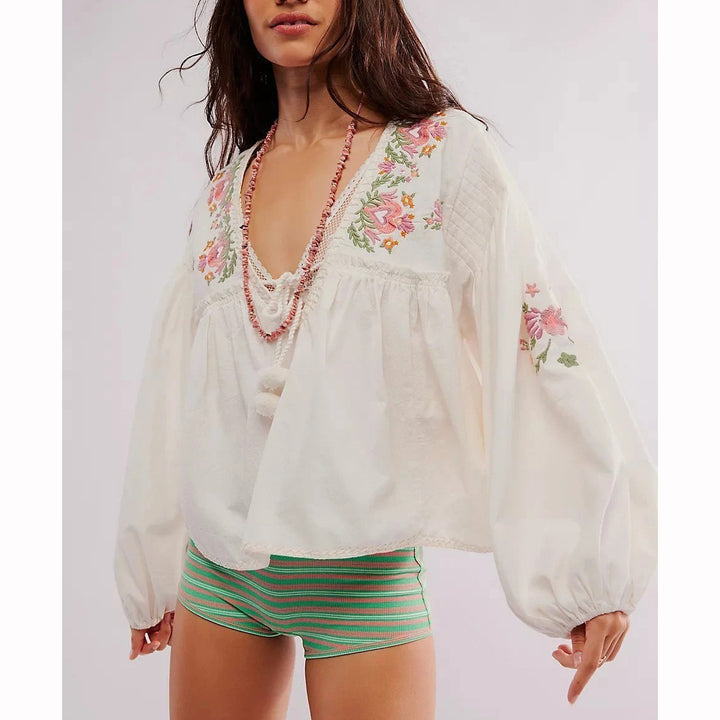 Free People Lucia Blouse Top