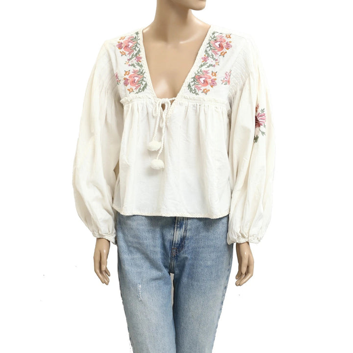 Free People Lucia Blouse Top