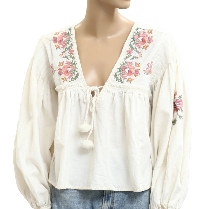 Free People Lucia Blouse Top