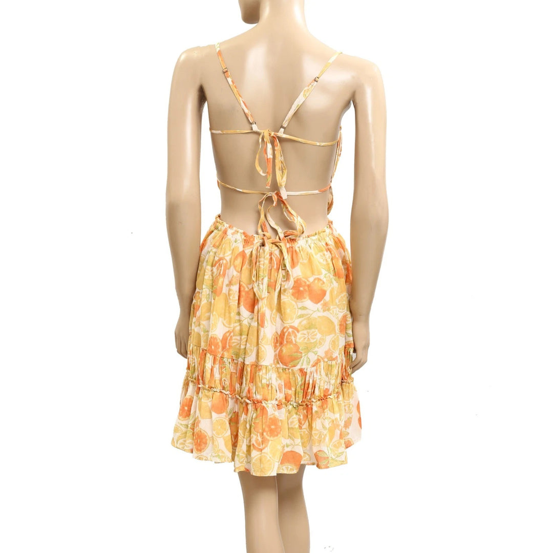 Free People Taking Sides Print Mini Dress