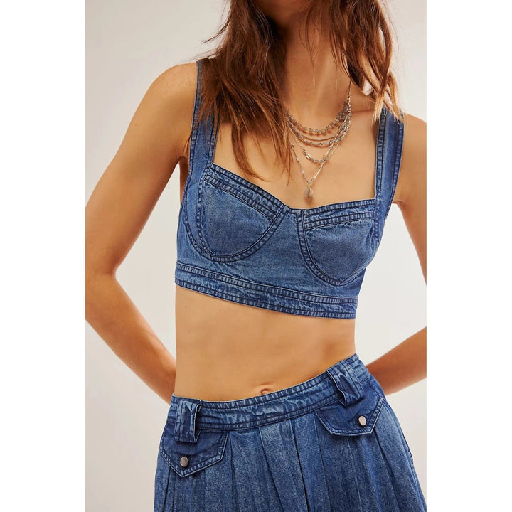 Free People Maddox Cropped Blouse Top