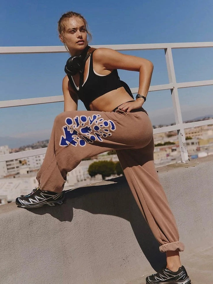 Free People FP Movement All Star Embroidered Trouser Pants