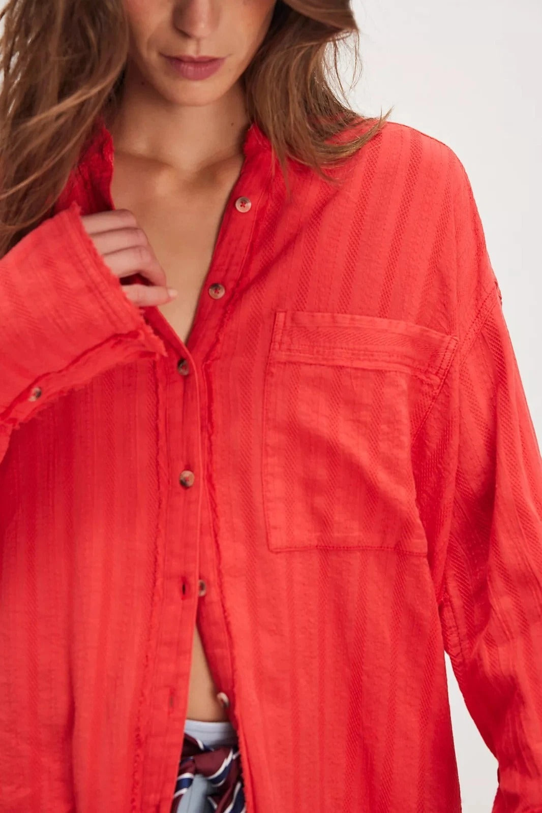 Free People We The Free Summer Sorbet Shirt Top