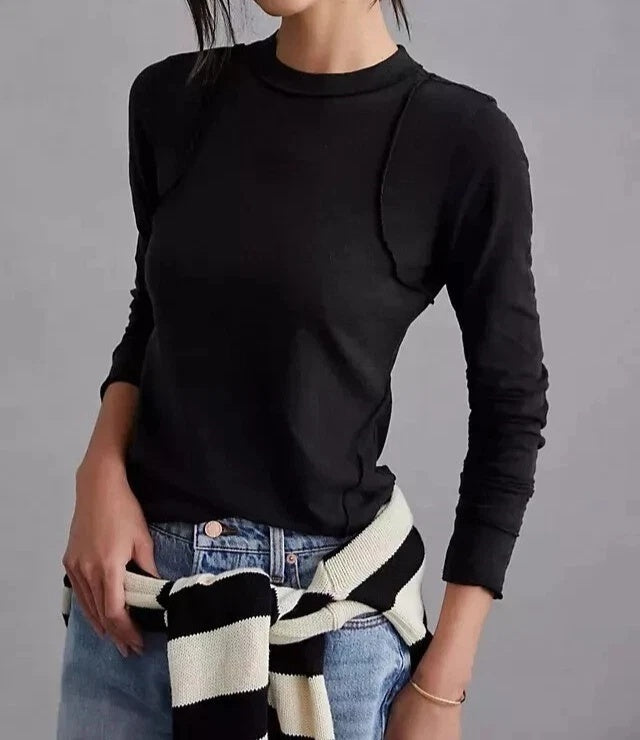 Anthropologie Pilcro Reconstructed Racer Tee Tunic Top
