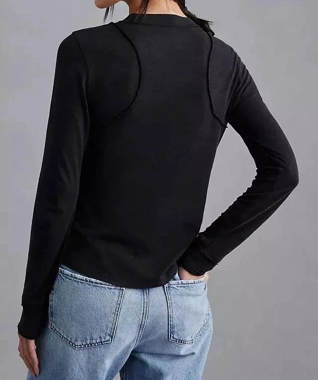 Anthropologie Pilcro Reconstructed Racer Tee Tunic Top