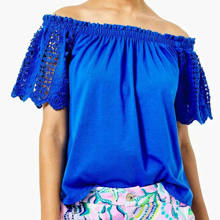 Lilly Pulitzer Fayette Off-The-Shoulder Blouse Top