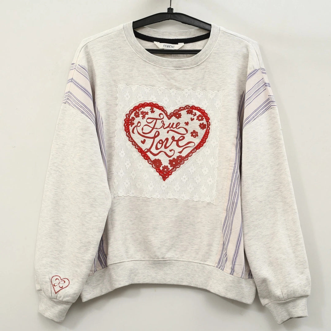 Anthropologie Maeve Be True Long-Sleeve Crew-Neck Sweater Top