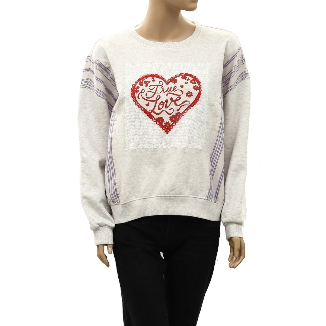 Anthropologie Maeve Be True Long-Sleeve Crew-Neck Sweater Top