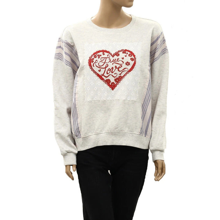 Anthropologie Maeve Be True Long-Sleeve Crew-Neck Sweater Top
