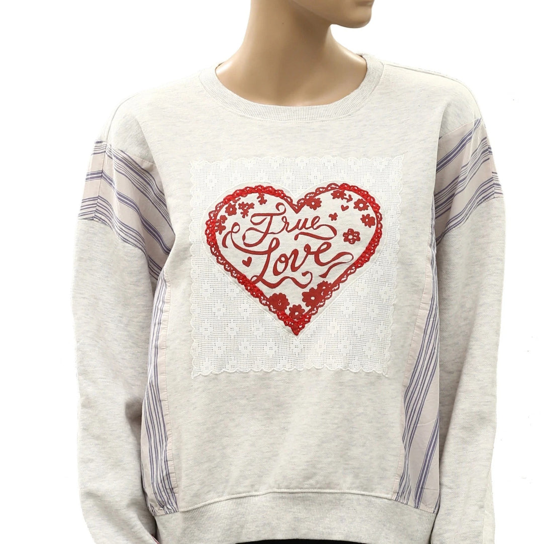Anthropologie Maeve Be True Long-Sleeve Crew-Neck Sweater Top