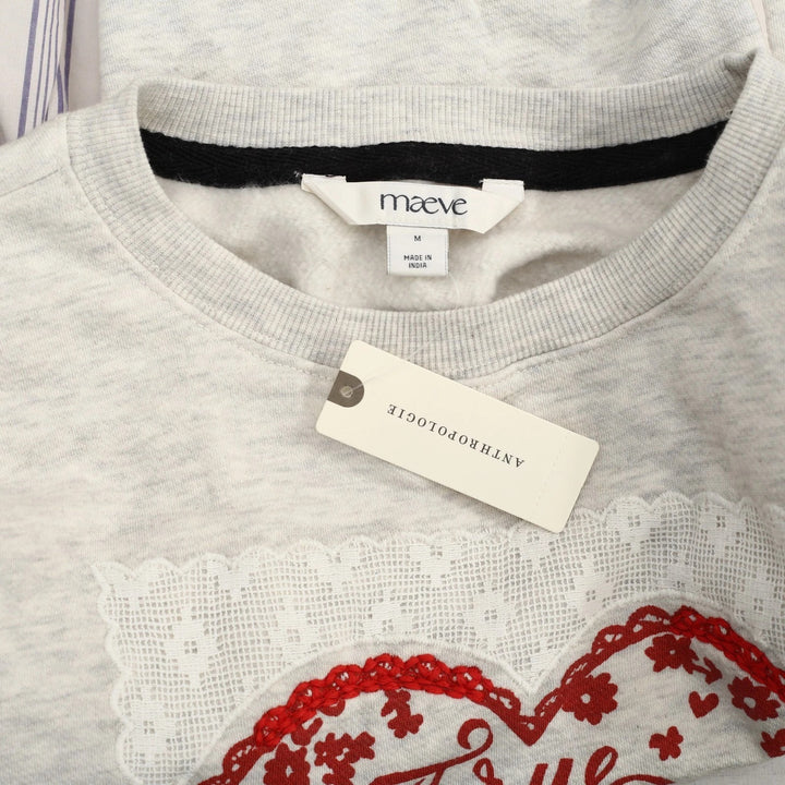 Anthropologie Maeve Be True Long-Sleeve Crew-Neck Sweater Top
