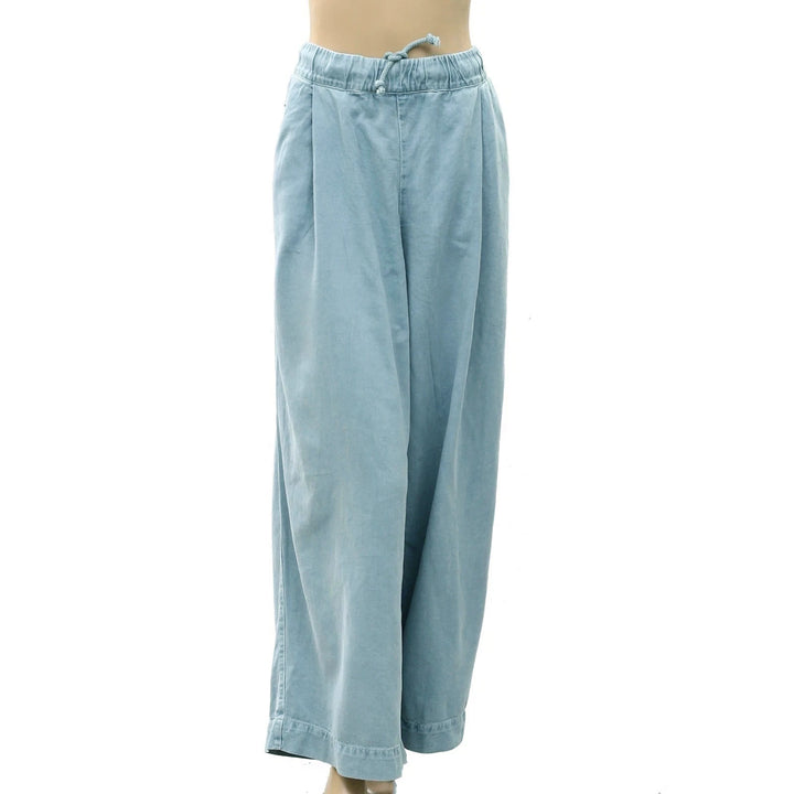 Free People Women's Wide-Leg Drawstring Trouser Pants