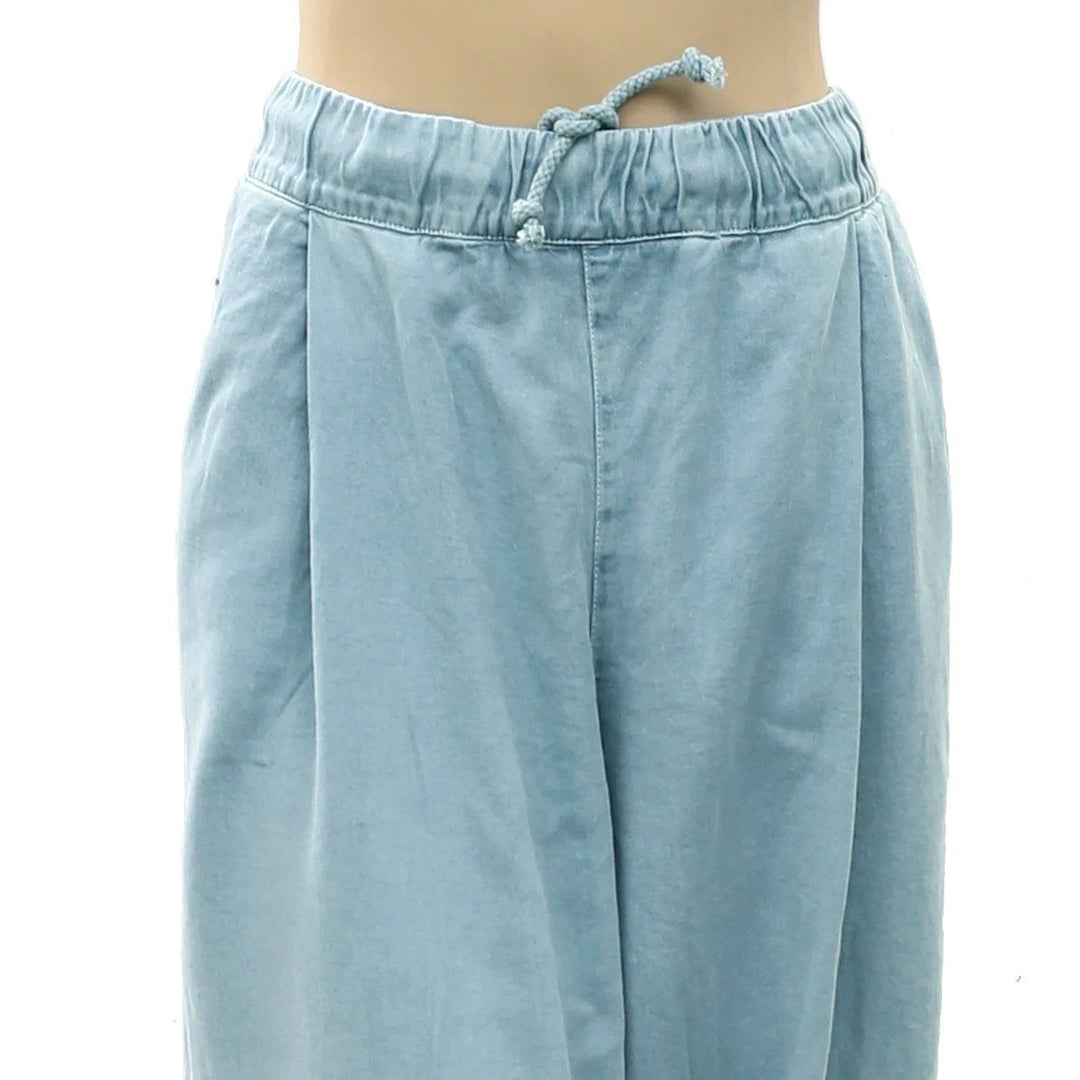 Free People Women's Wide-Leg Drawstring Trouser Pants