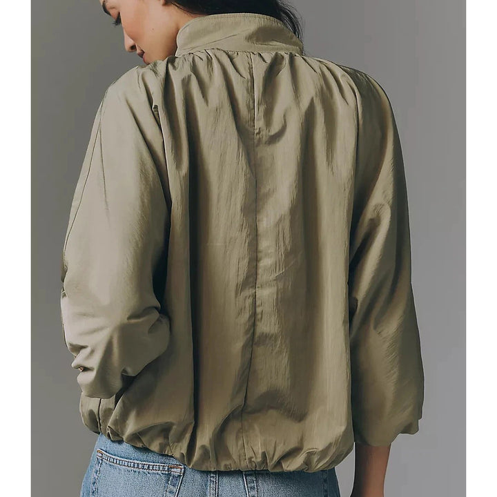 By Anthropologie Funnel-Neck Nylon Jacket Top