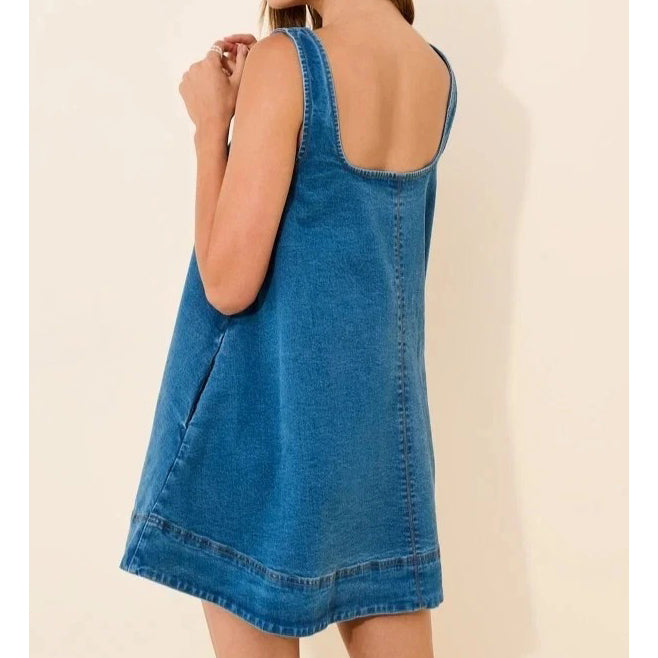 Anthropologie Maeve Keiko Denim Mini Dress