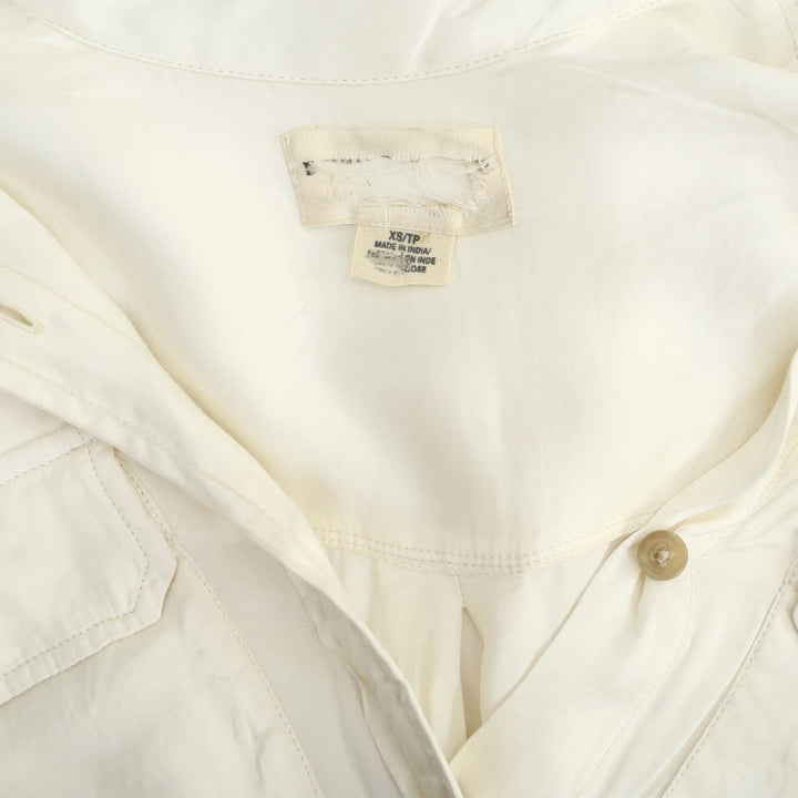 Denim &amp; Supply Ralph Lauren 纯色象牙色长袍衬衫上衣 XS